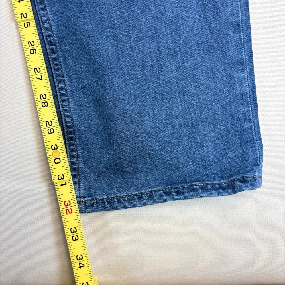 Paige Federal Slim Straight Jeans Mens 36x32 Medium Wash Blue Stretch Casual